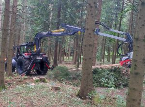 Forstschlepper im Einsatz